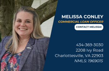 Melissa Conley  
Commercial Loan Officer
Click to contact Melissa
434-369-3030